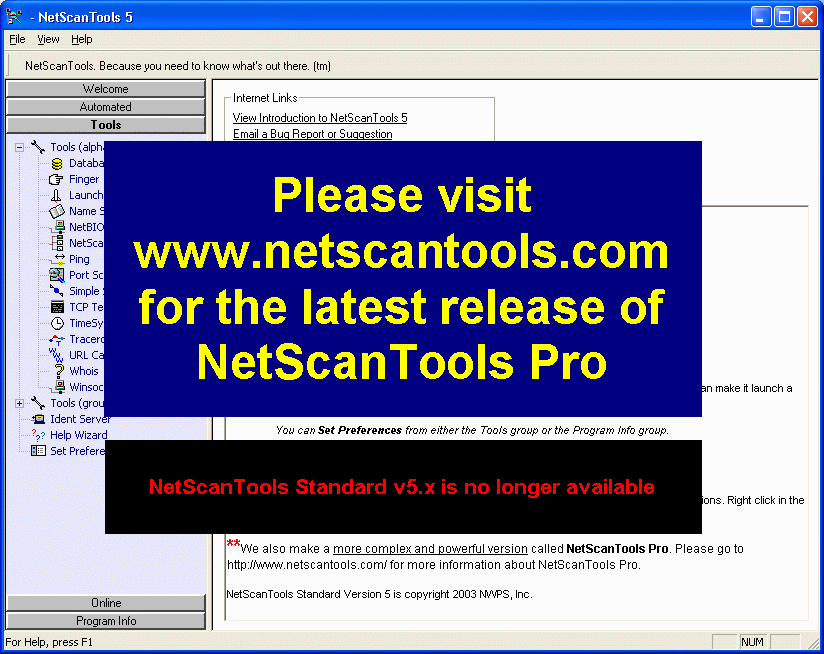 NetScanTools 4.31. Screenshots reviewed in Network category of Utilities directory