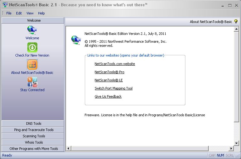 NetScanTools® Basic Edition screenshot NetScanTools® Basic Edition screenshot