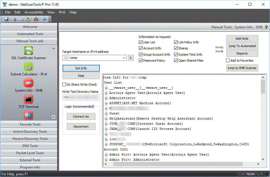 System Info - SMB Screenshot 2
